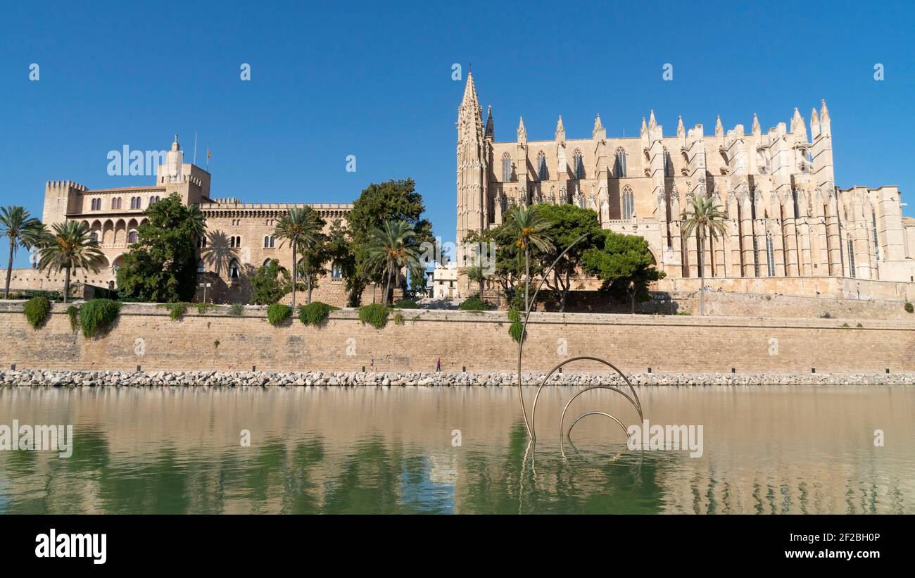 La vecchia cattedrale di Palma di Maiorca, Spagna Foto Stock