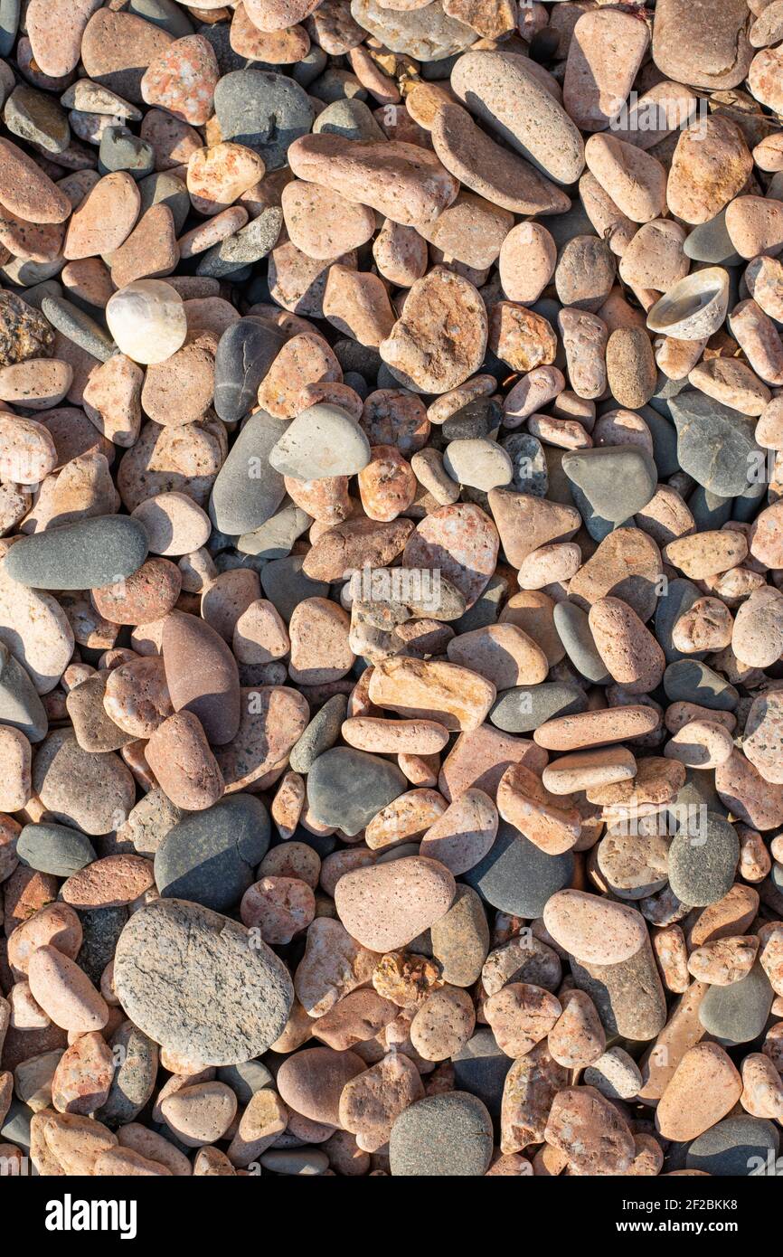 Granite Pebbles, Jersey, Isole del canale, sfondo, motivi naturali Foto Stock