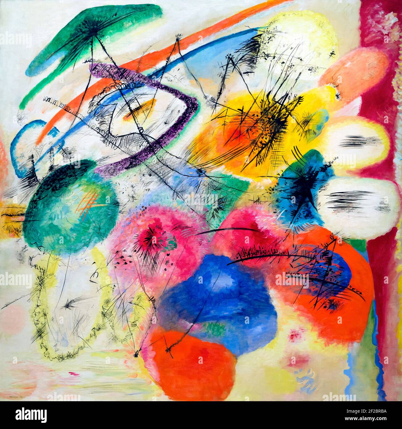 Black Lines, Wassily Kandinsky, 1913, Solomon R. Guggenheim Museum, Manhattan, New York City, USA, Nord America Foto Stock