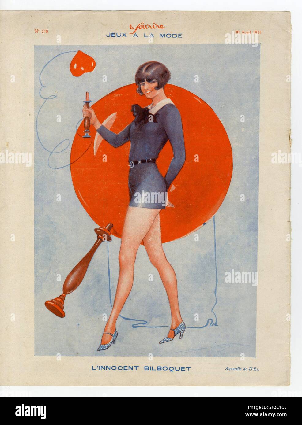 1930s Francia Le Sourire piastra del magazzino Foto Stock