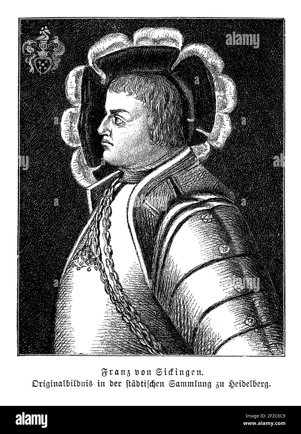 Franz von Sickingen o Francesco di Sickingen ( 1481 - 1523) Leader tedesco del cavaliere della rivolta dei Cavalieri e sostenitore di La riforma Foto Stock