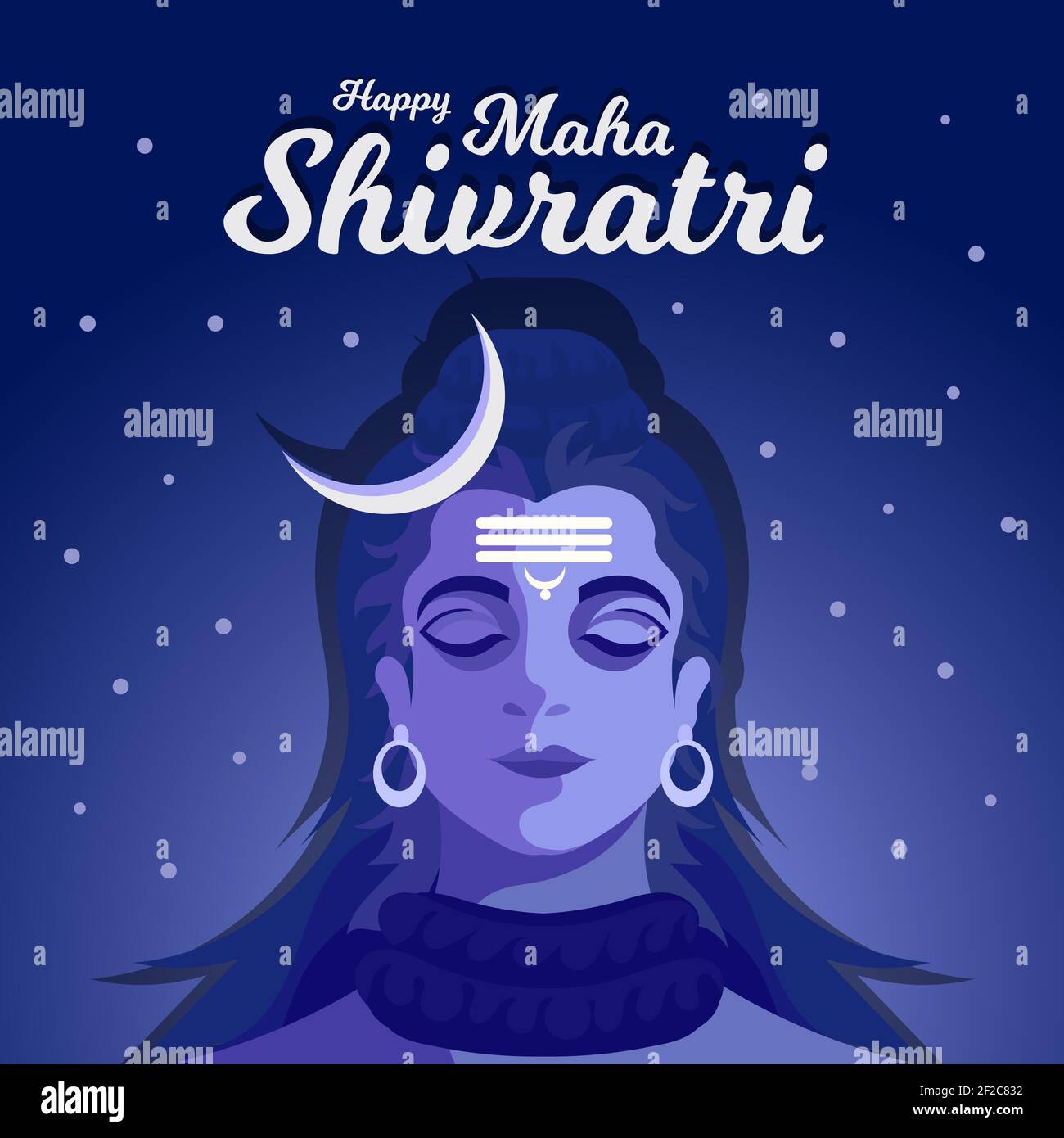 Happy Maha Shivratri poster, Lord Shiva arte, Bhagwan Mahadev illustrazione vettore Illustrazione Vettoriale