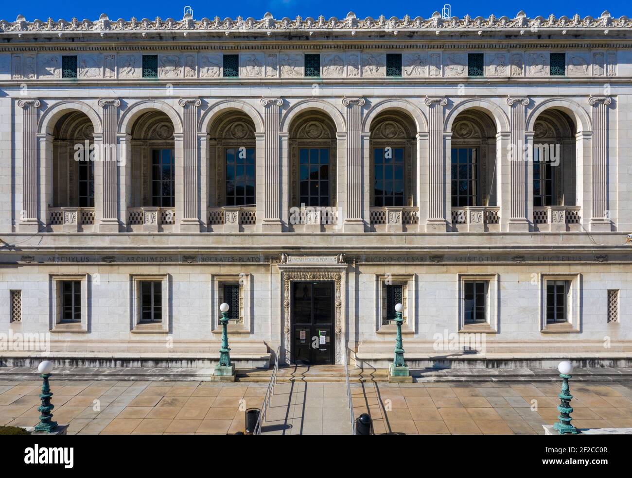 Detroit, Michigan - la biblioteca principale della Detroit Public Library. Foto Stock