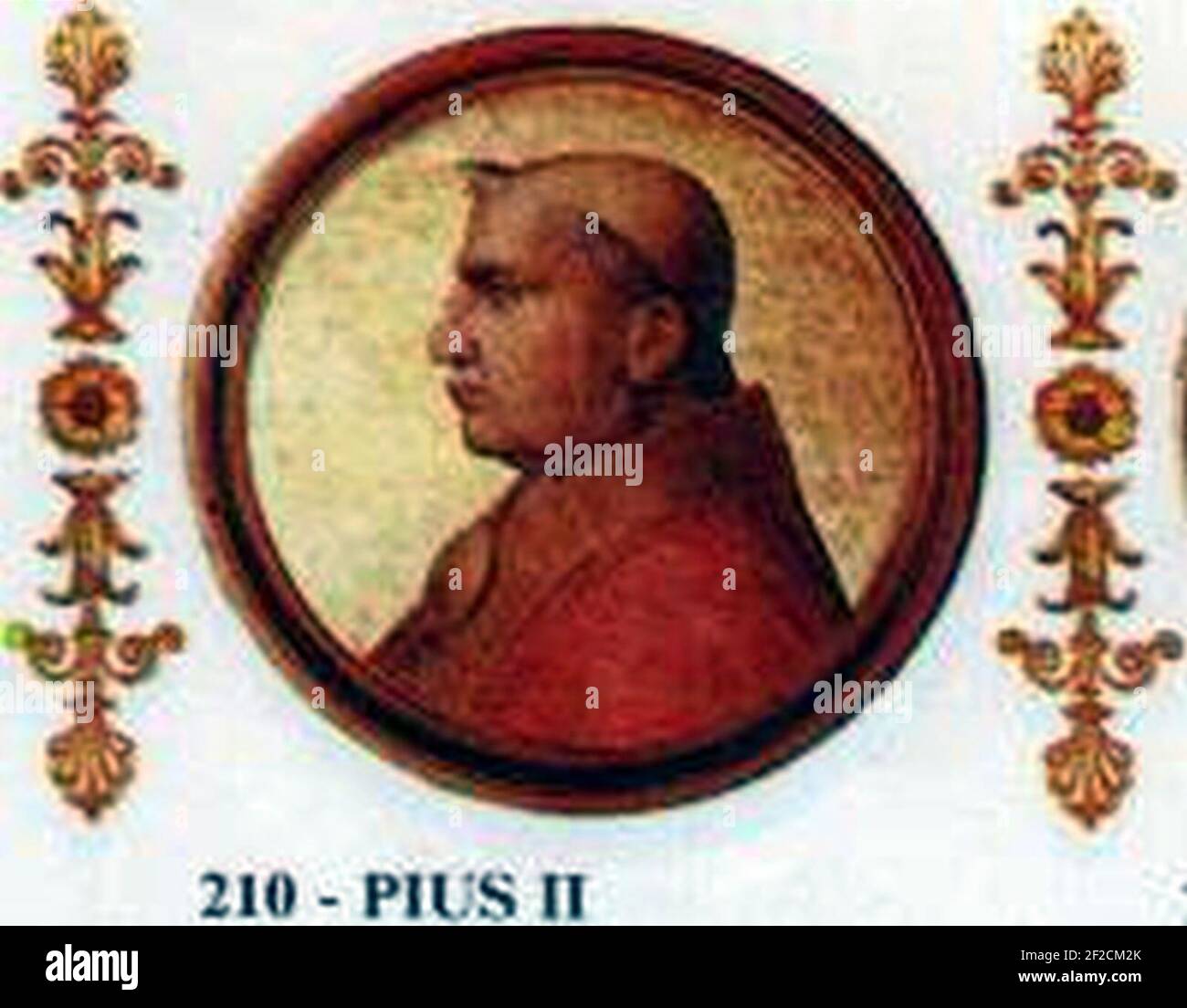 Papa Pio II di Roma 1458-1464. Foto Stock