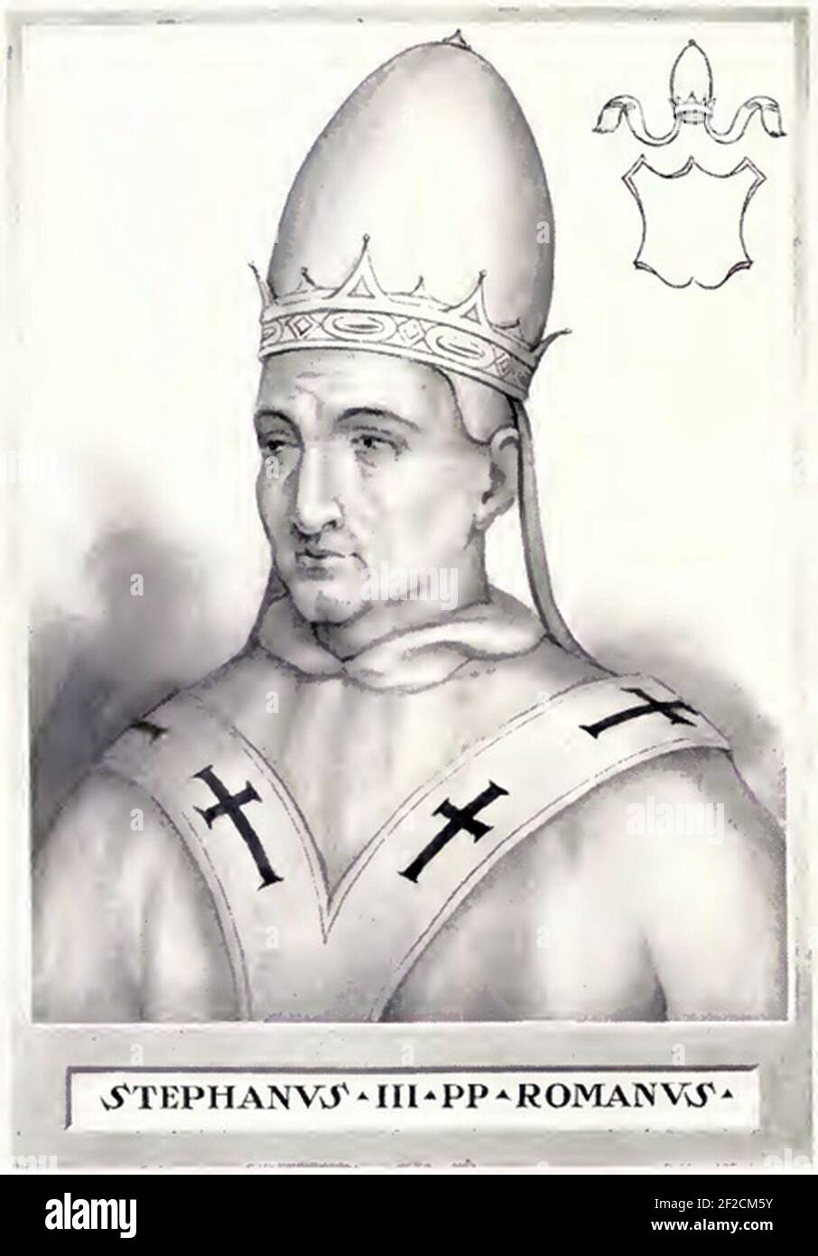 Papa Stefano II (2). Foto Stock