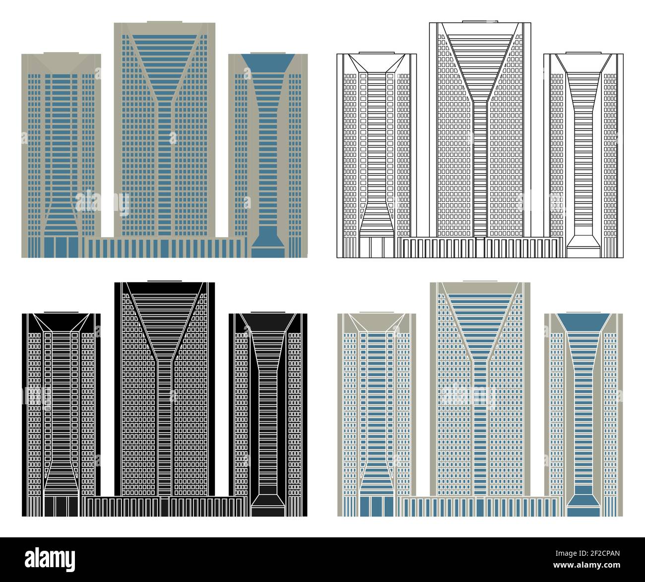 Torre Nord a San Paolo, Brasile Illustrazione Vettoriale