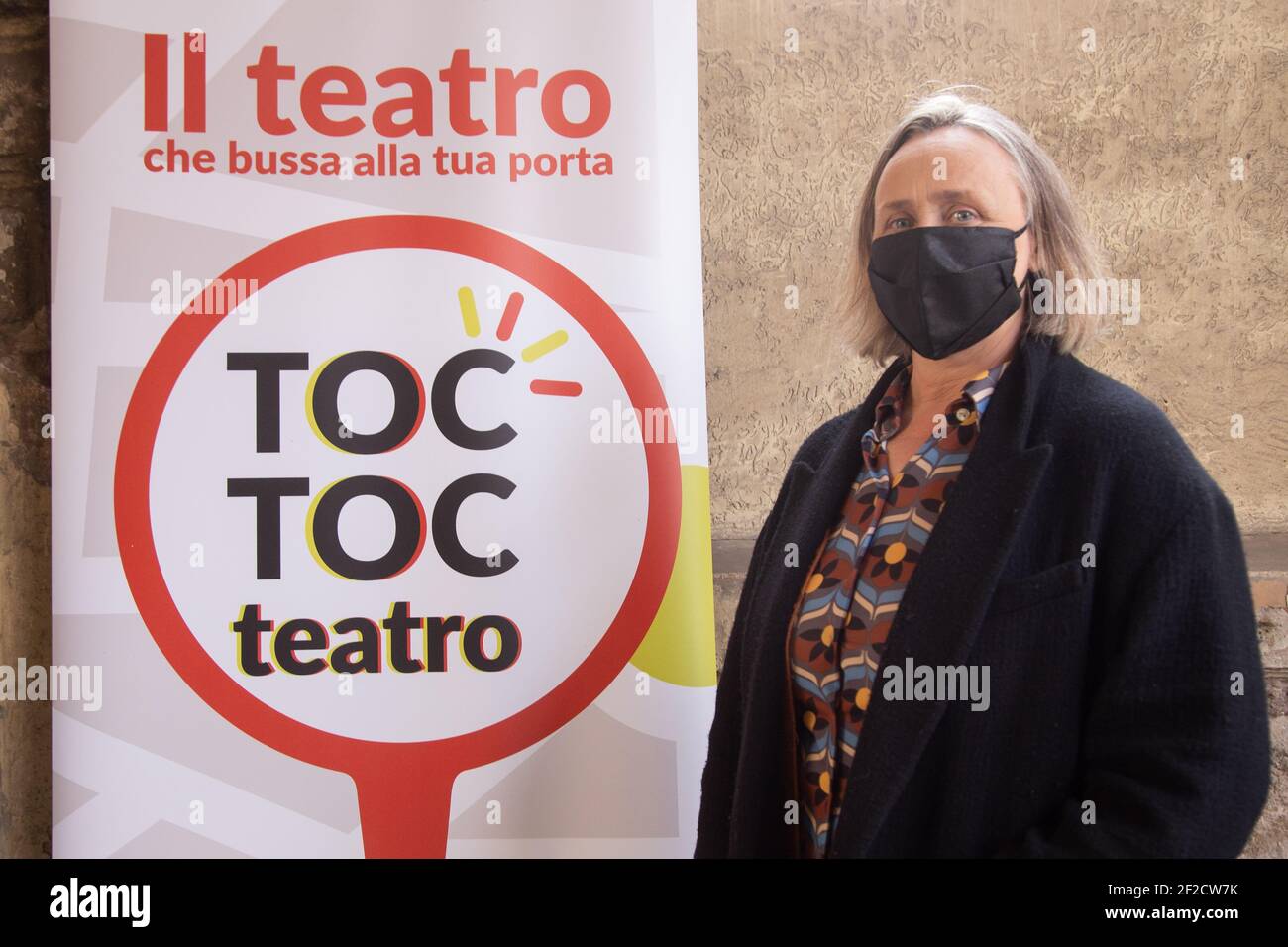 Roma, Italia. 11 Marzo 2021. Sabrina Alfonsi, presidente del primo comune  di Roma, durante l'inaugurazione del progetto teatrale 'TOC TOC - Teatro a  casa' (Foto di Matteo Nardone/Pacific Press) Credit: Pacific Press