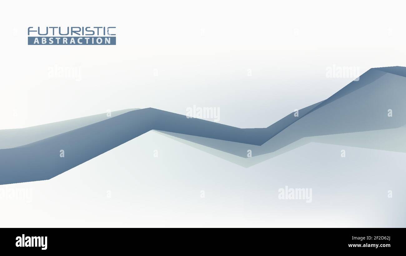 Linea tratteggiata trasparente futuristica astratta grigio bluastro. Grafica vettoriale Techno Illustrazione Vettoriale