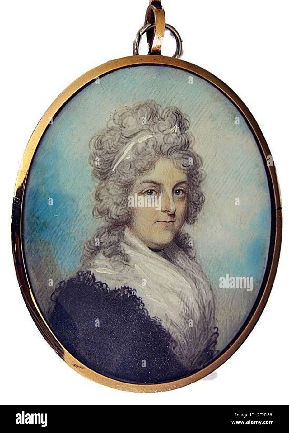 Ritratto in miniatura di Lady Frances-Jory Cooke (d.1796). Foto Stock