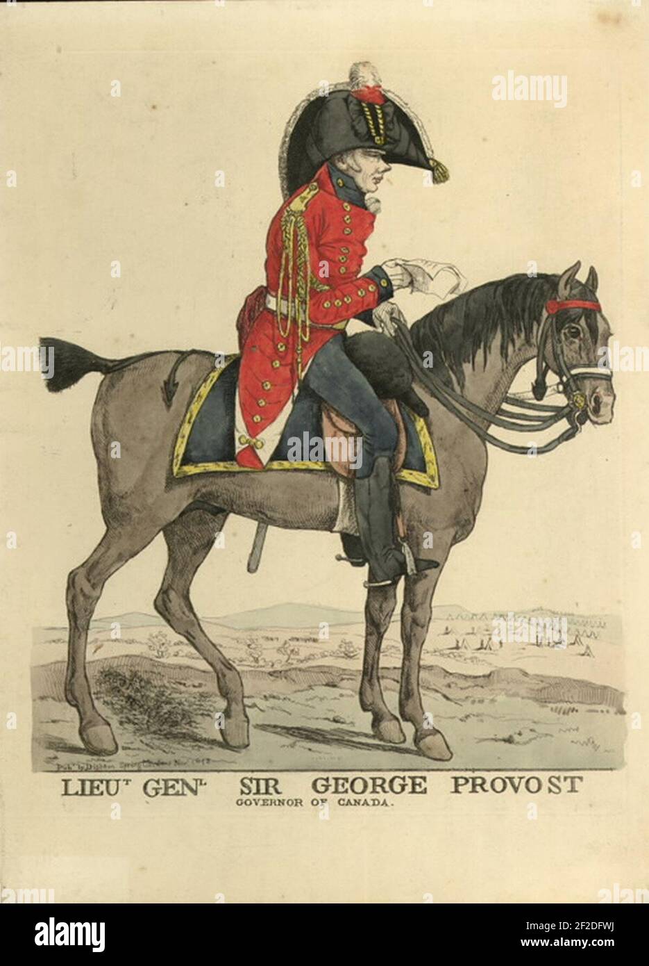 Ritratto del tenente generale Sir George Prevost, 1767-1816 Foto Stock
