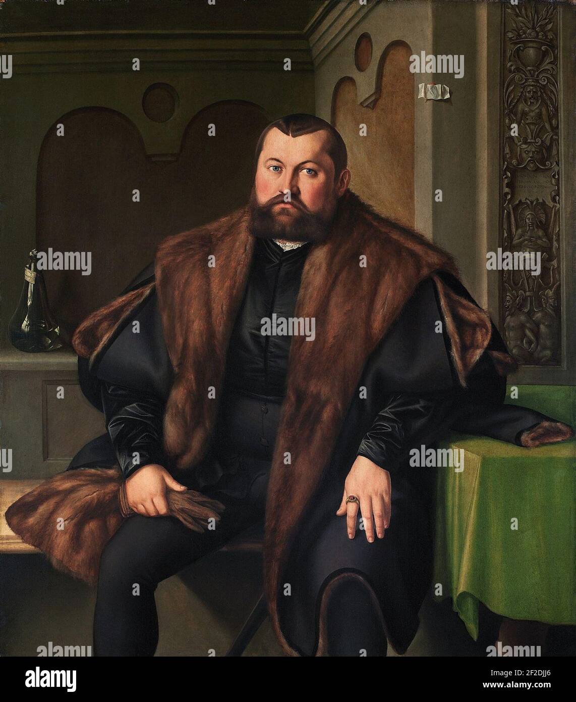 Ritratto di Sigismondo Baldinger (Georg Pencz). Foto Stock