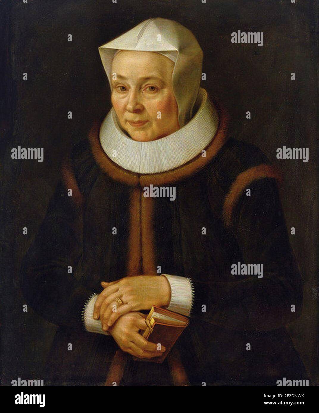 Porträt der Mutter von David Kindt 1604 62 x 74 cm Kunsthalle (Öl auf Leinwand). Foto Stock