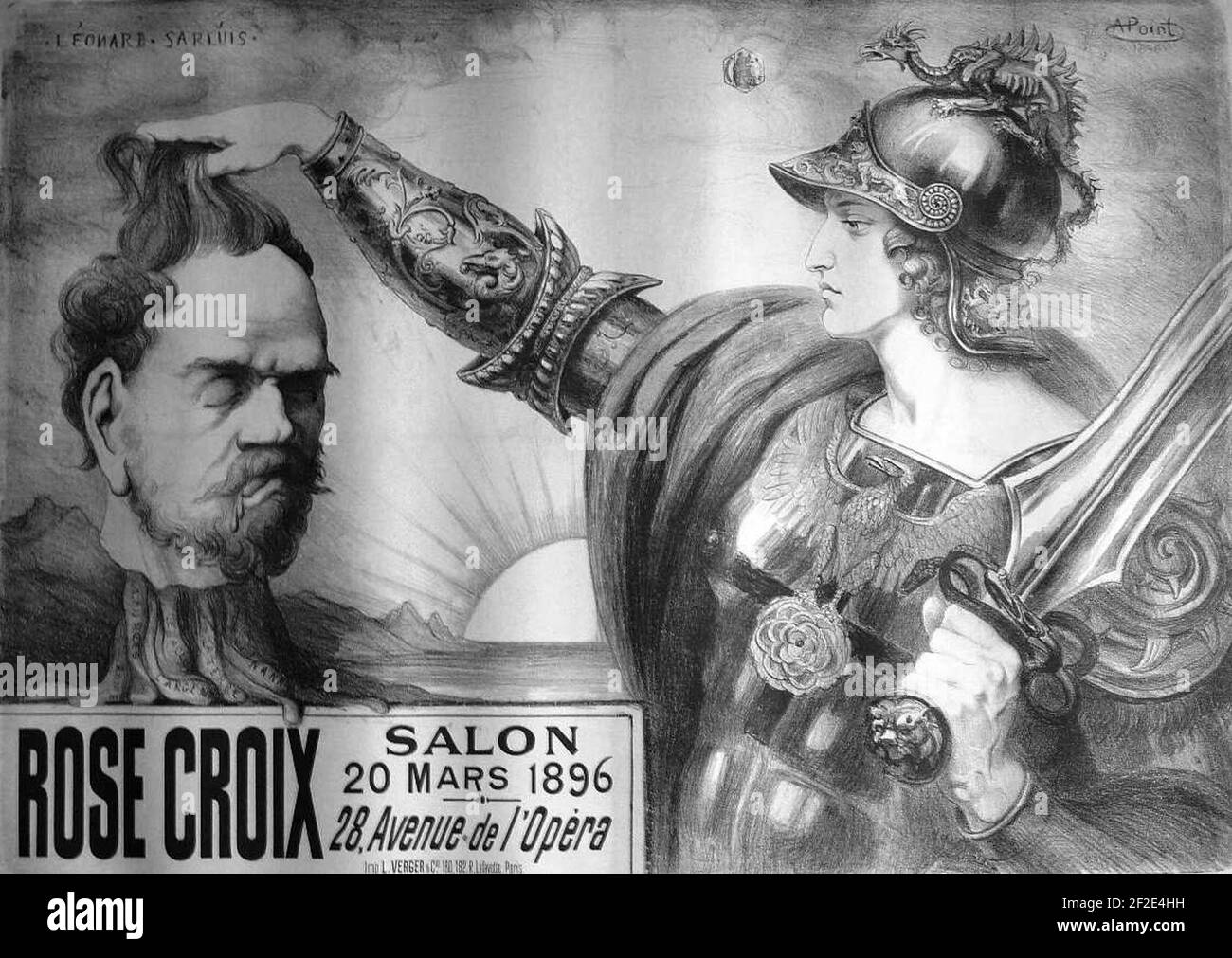 Poster per il quinto Salon de la Rose+Croix. Foto Stock