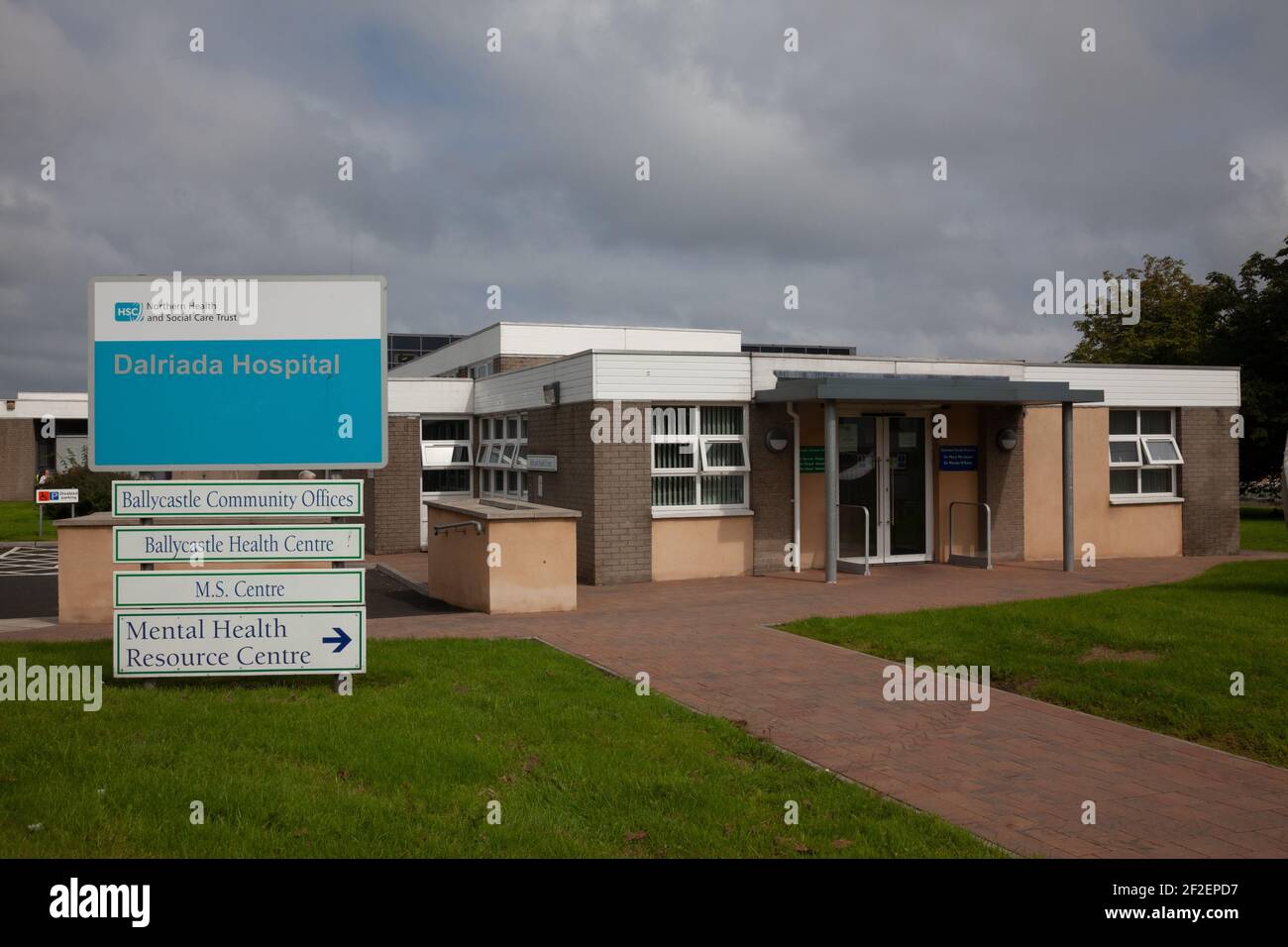 Dalriada Hospital a Ballycastle, Moyle, County Antrim, Irlanda del Nord, Regno Unito Foto Stock