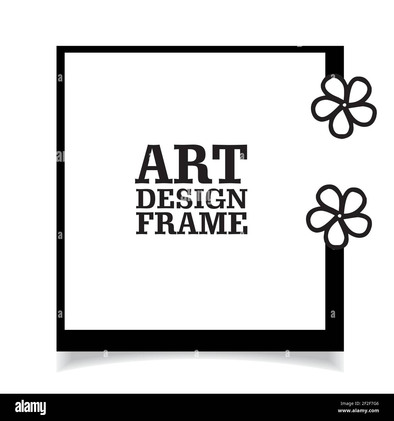 Cornice fotografica che è possibile utilizzare per la foto e l'album design straordinario per creare immagini fresche ed eleganti Illustrazione Vettoriale