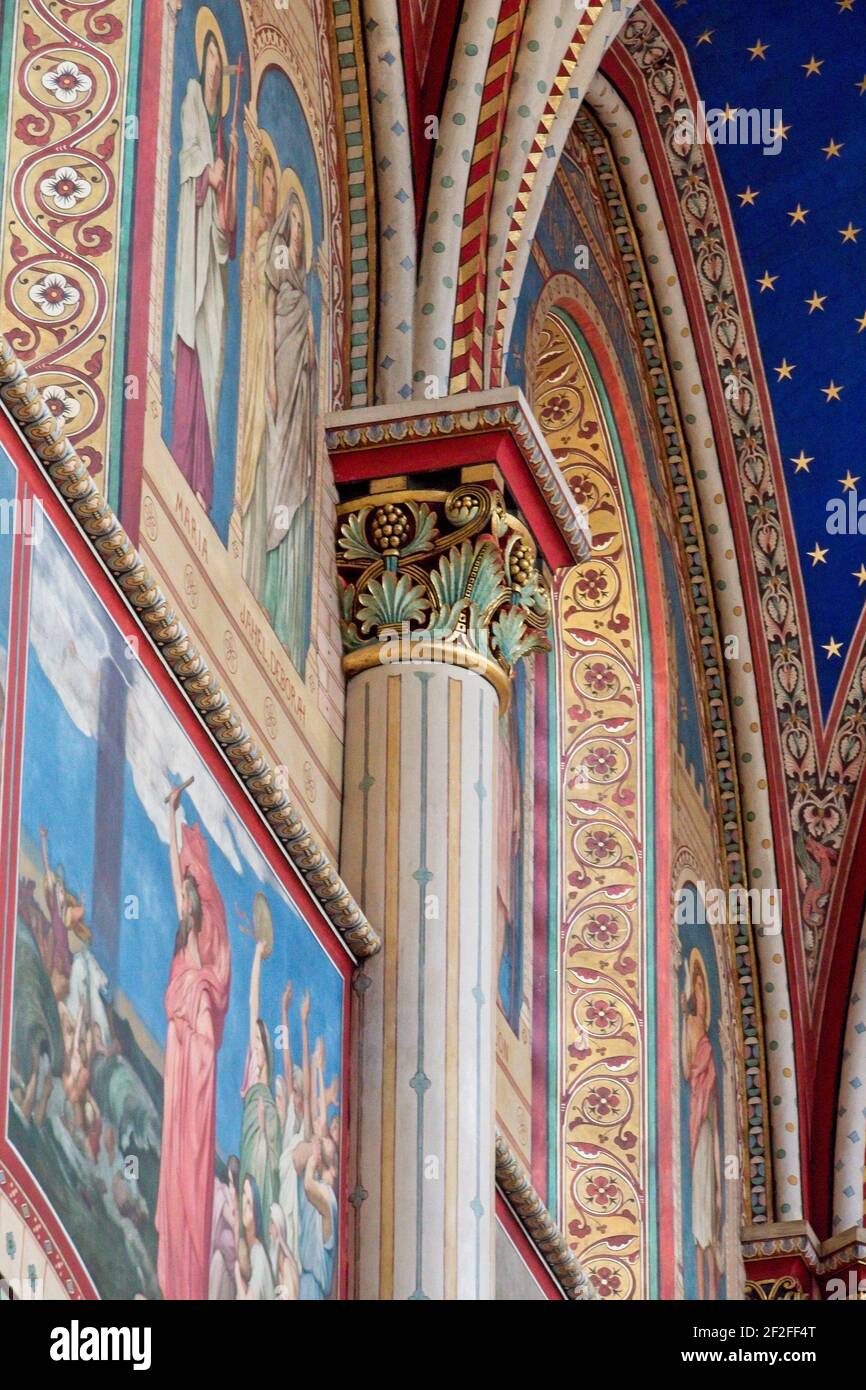 Interno della chiesa Foto Stock