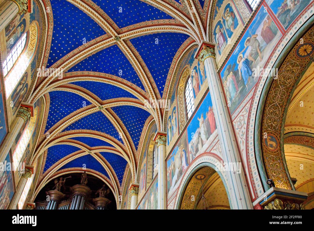 Interno della chiesa Foto Stock