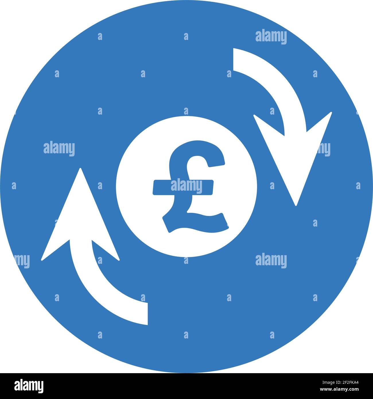 icona di aggiornamento della rotazione sterlina. Ben organizzato e modificabile Vector design utilizzando in scopi commerciali, supporti di stampa, web o qualsiasi tipo di disegno pr Illustrazione Vettoriale