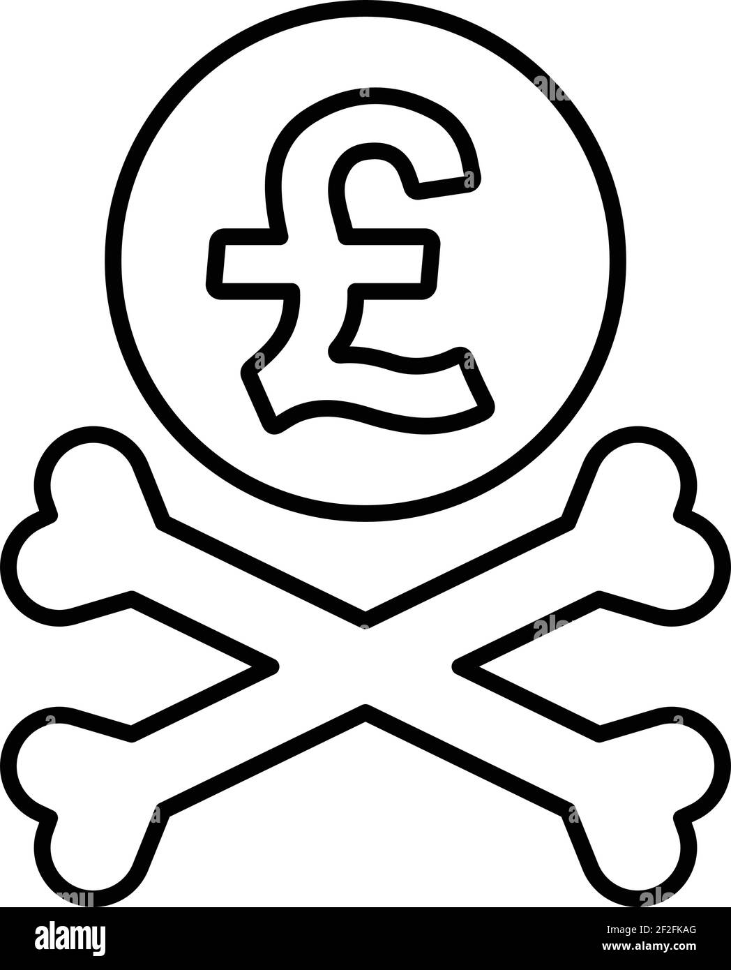 Icona pericolo di sterlina. Ideale per la progettazione e lo sviluppo di siti Web, file stampati e presentazioni, materiali promozionali, illustrazioni Illustrazione Vettoriale