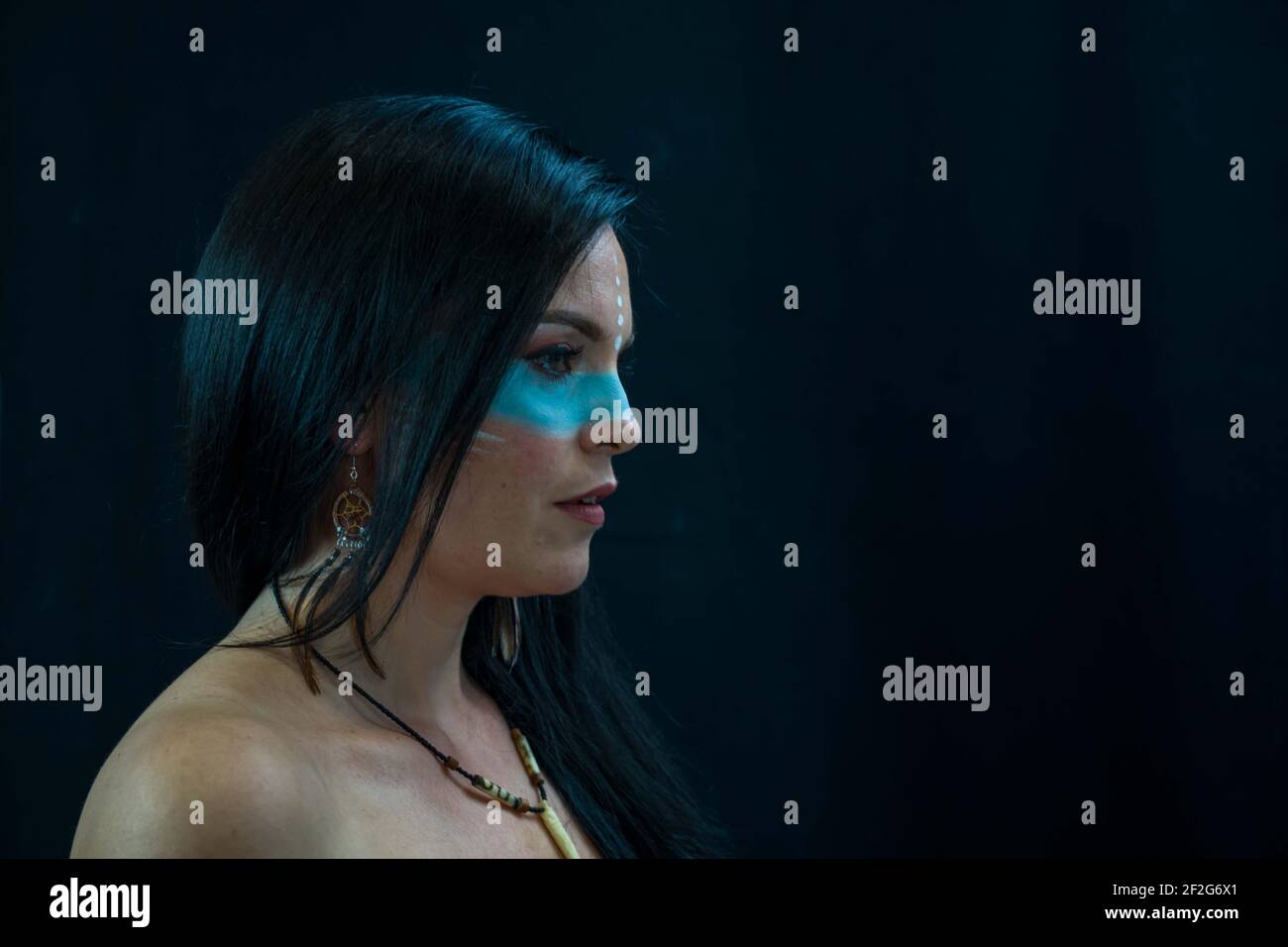 Trucco donna Foto Stock