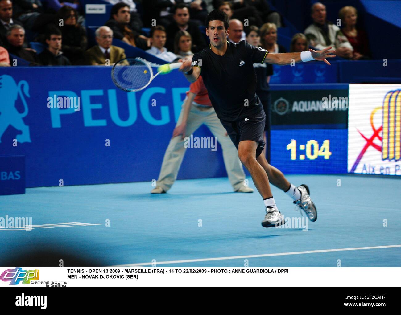 TENNIS - APERTO 13 2009 - MARSIGLIA (FRA) - DAL 14 AL 22/02/2009 - FOTO : ANNA GUARDIOLA / DPPI UOMINI - NOVAK DJOKOVIC (SER) Foto Stock