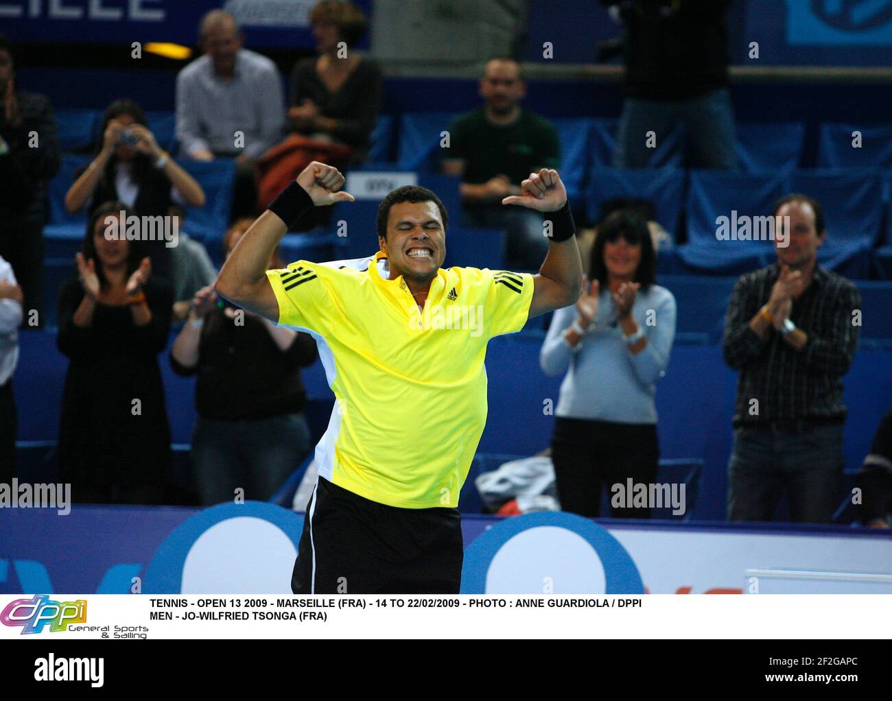 TENNIS - APERTO 13 2009 - MARSIGLIA (FRA) - DAL 14 AL 22/02/2009 - FOTO : ANNA GUARDIOLA / DPPI UOMINI - JO-WILFRIED TSONGA (FRA) Foto Stock