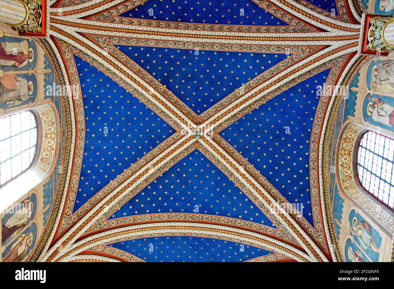 Interno della chiesa Foto Stock