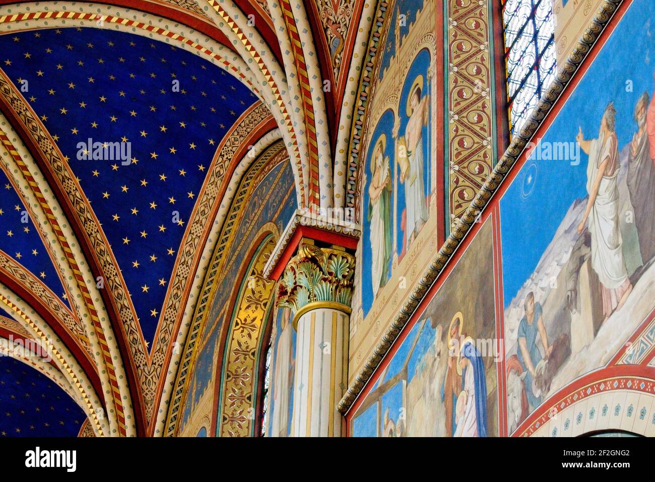 Interno della chiesa Foto Stock