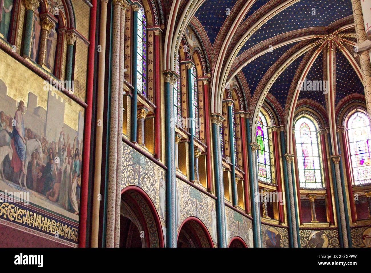 Interno della chiesa Foto Stock