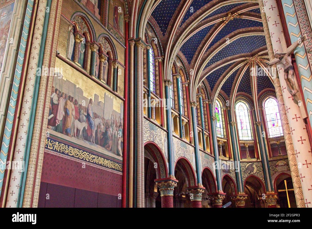 Interno della chiesa Foto Stock