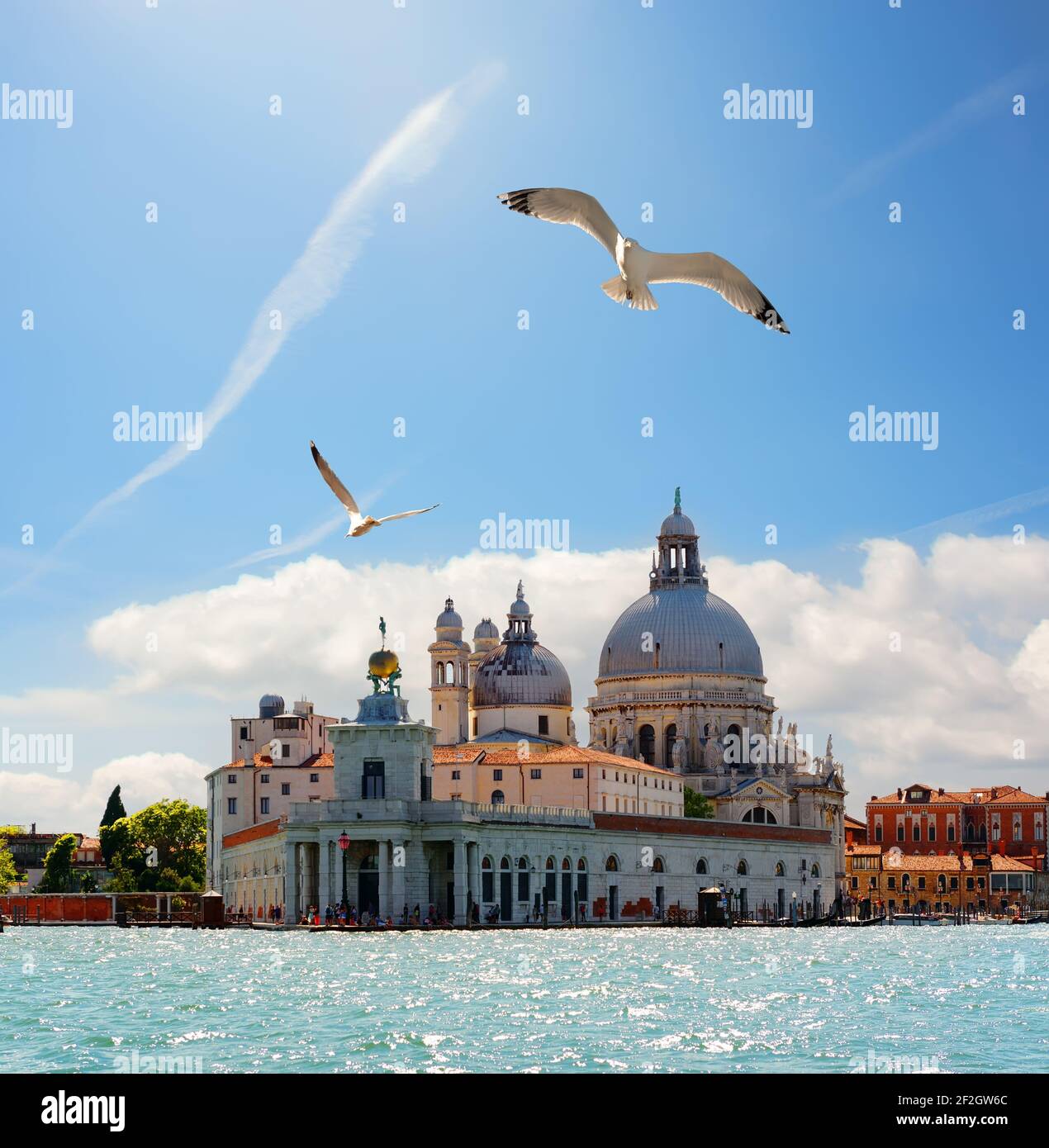 Vecchia cattedrale di Santa Maria della Salute a Venezia, Italia Foto Stock