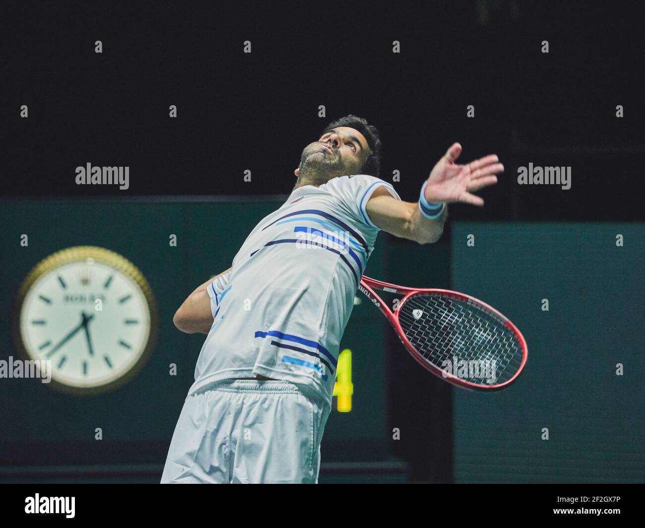 Argentina vs Germania, Maximo Gonzalez dell'Argentina durante la Coppa Davis 2019, Tennis Madrid Finals 2019 dal 18 al 24 novembre 2019 a Caja Magica a Madrid, Spagna - Foto Arturo Baldasano / DPPI Foto Stock