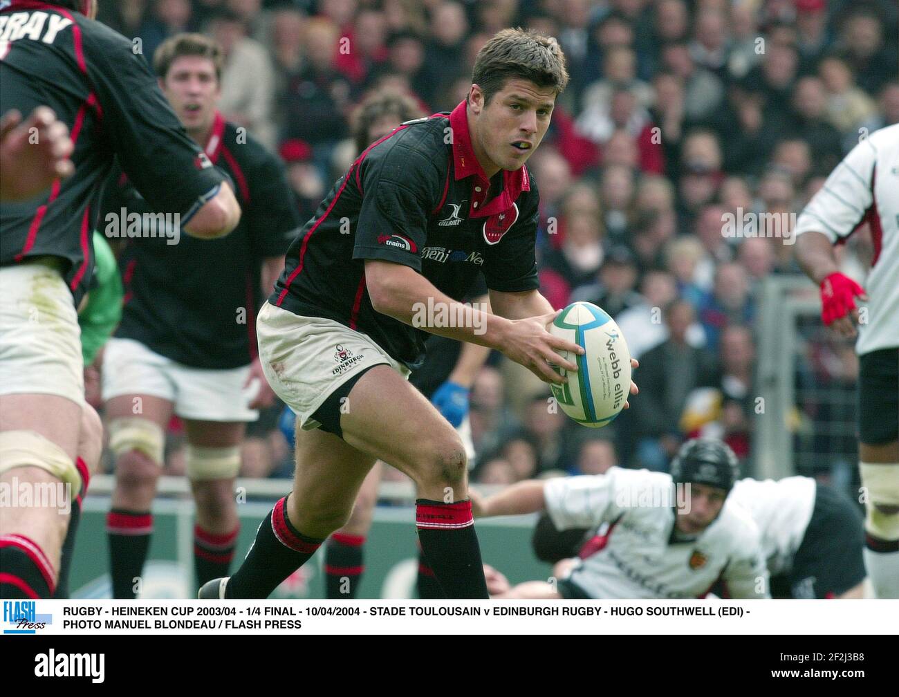 RUGBY - HEINEKEN CUP 2003/04 - 1/4 DEFINITIVO - 10/04/2004 - STADE TOULOUSAIN / EDINBURGH RUGBY - HUGO SOUTHWELL (EDI) - FOTO MANUEL BLONDAU / FLASH PRESS Foto Stock