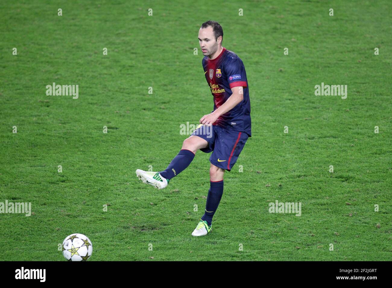 CALCIO - UEFA CHAMPIONS LEAGUE 2012/2013 - GRUPPO G - FC BARCELONA V CELTIC GLASGOW - 23/10/2012 - FOTO MANUEL BLONDAU / AOP PRESS / DPI - ANDRES INIESTA Foto Stock