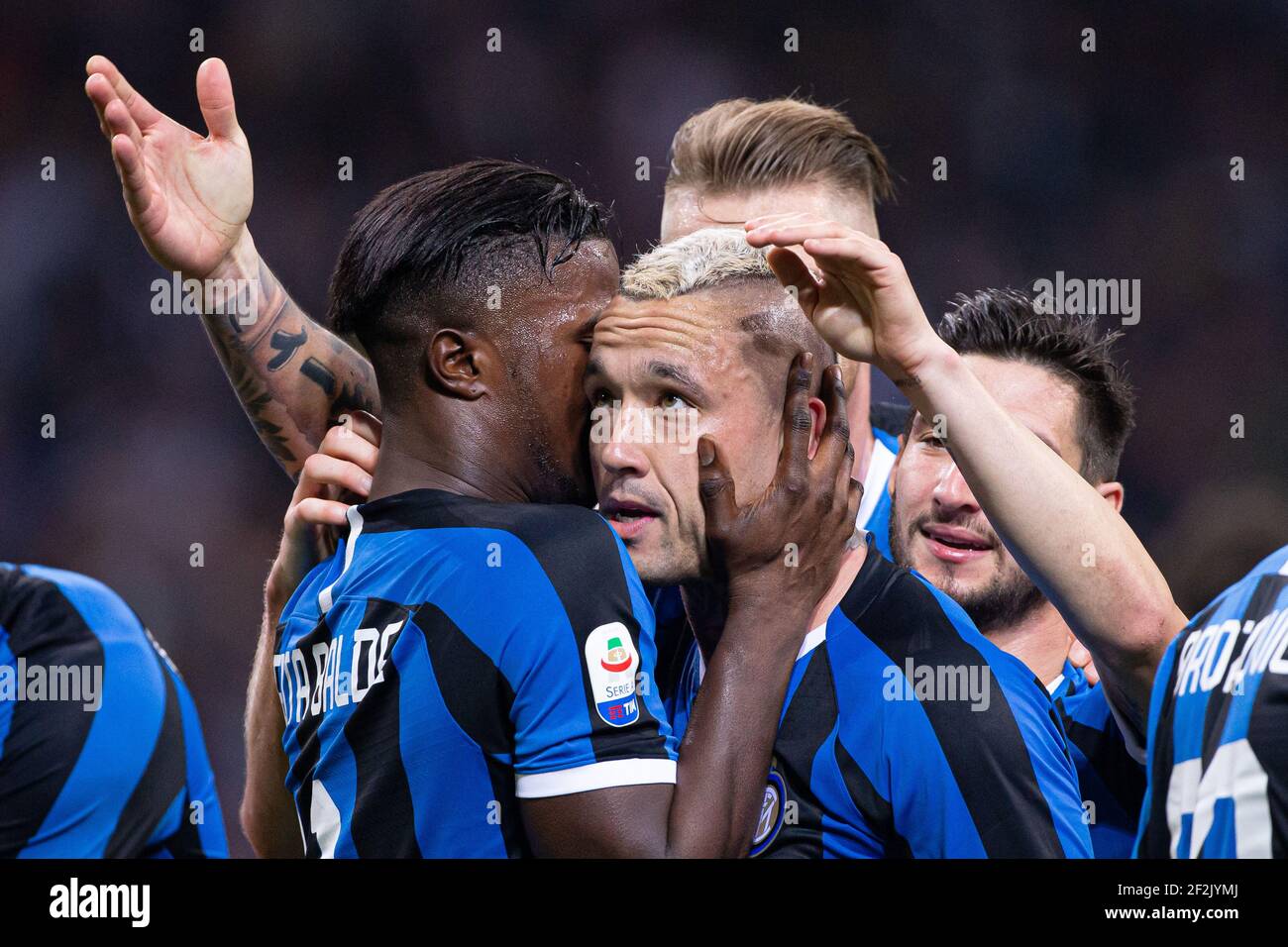 Radja Naindgolan dell'Inter festeggia dopo il suo gol durante il campionato  italiano Serie UNA partita di calcio tra FC Internazionale ed Empoli FC il 26  maggio 2019 allo stadio Giuseppe Meazza di
