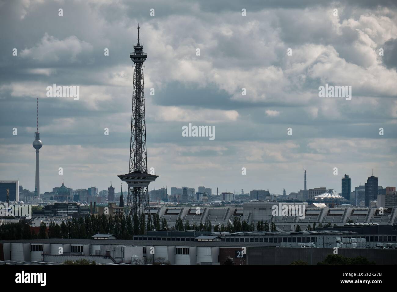 Vista della torre radiofonica e funk di Berlino dall'alto Foto Stock