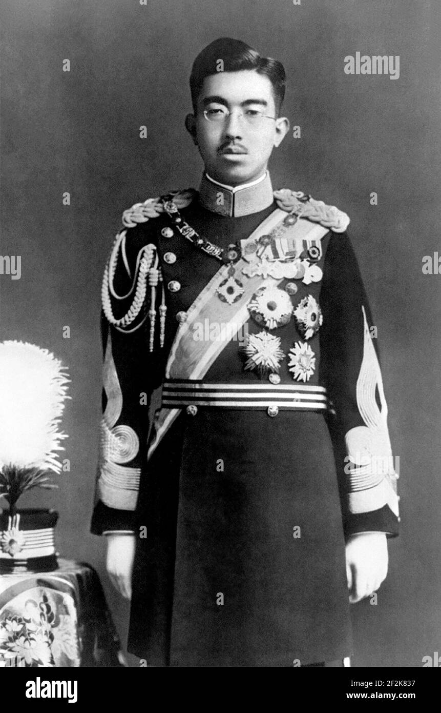 Hirohito. Ritratto del 125° imperatore del Giappone, Hirohito (1901-1989) nel 1935 Foto Stock