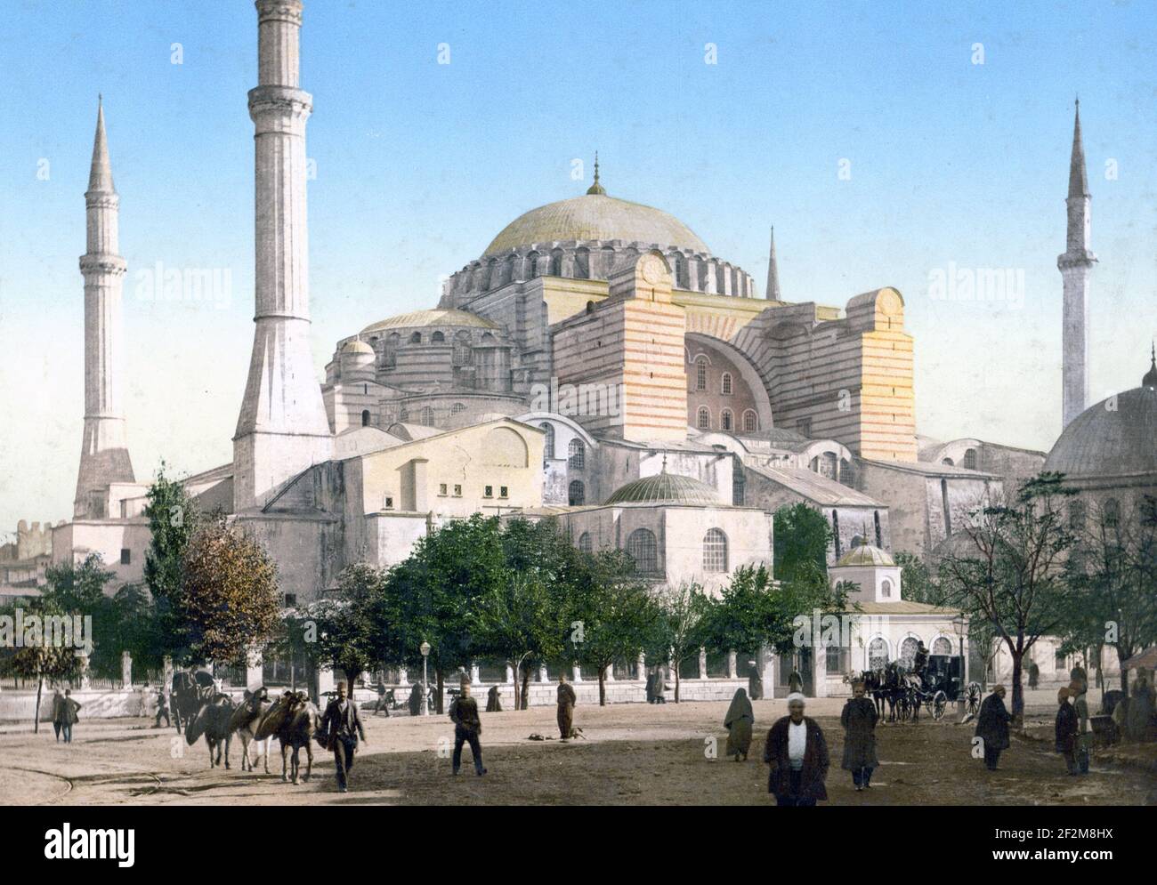 Moschea di Santa Sofia, Costantinopoli, Turchia, circa 1900 Foto Stock