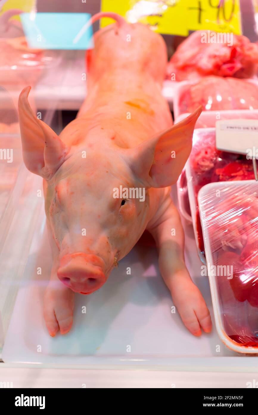 Contatore di carne, Maiorca, Spagna Foto Stock
