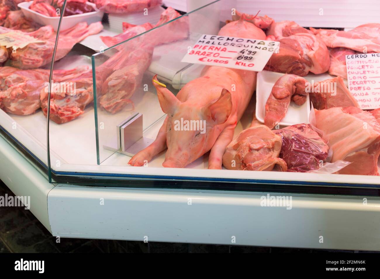 Contatore di carne, Maiorca, Spagna Foto Stock