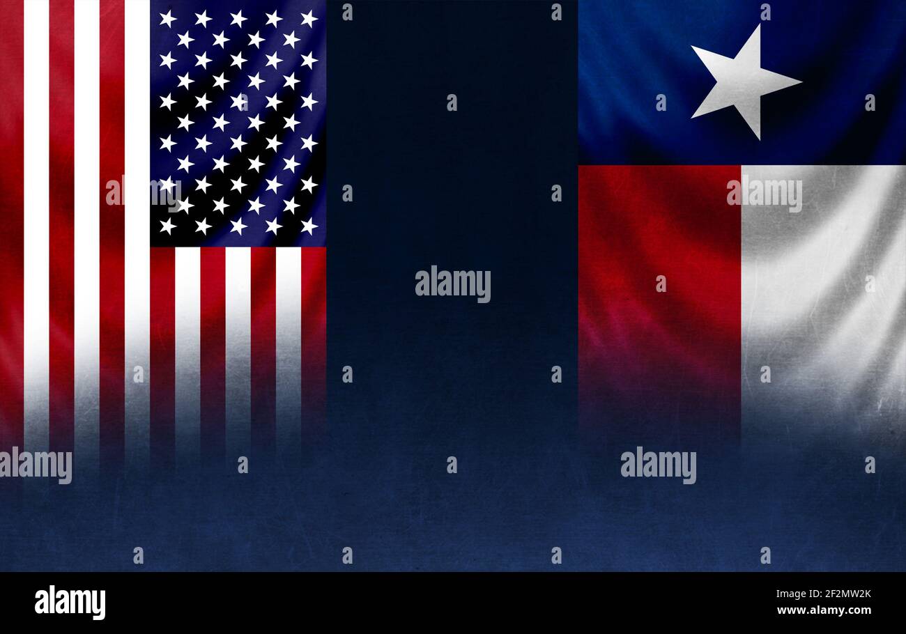 Concetto di illustrazione di bandiera del Texas degli Stati Uniti Foto Stock