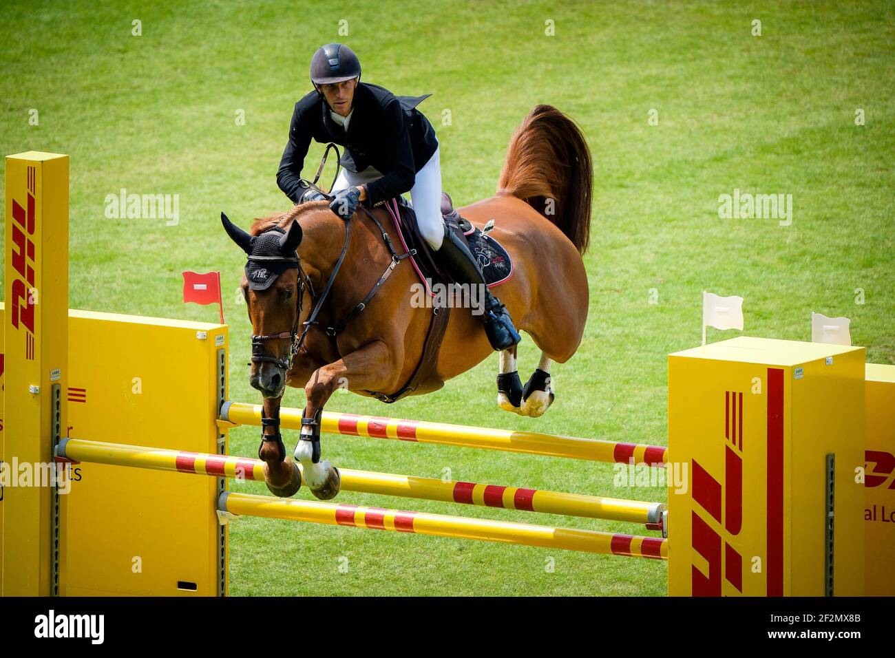 Kevin STAUT (fra) a cavallo di Bahia de Mars durante il Festival Equestre Mondiale, CHIO di Aquisgrana 2018, il 13 al 22 Luglio 2018 ad Aquisgrana - Aix la Chapelle, Germania - Foto Christophe Bricot / DPPI Foto Stock