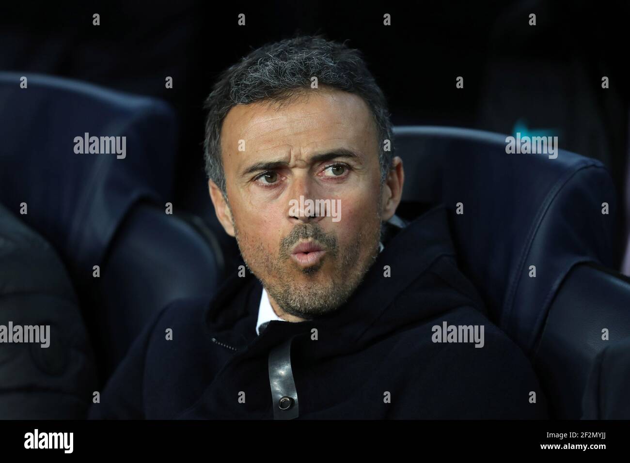 Allenatore Luis Enrique FC Barcelona durante la partita di calcio del gruppo D della UEFA Champions League, tra FC Barcelona e Borussia Moenchengladbach il 6 dicembre 2016 allo stadio Camp Nou, a Barcellona, Spagna.Foto Manuel Blondau / AOP Press / DPPI Foto Stock