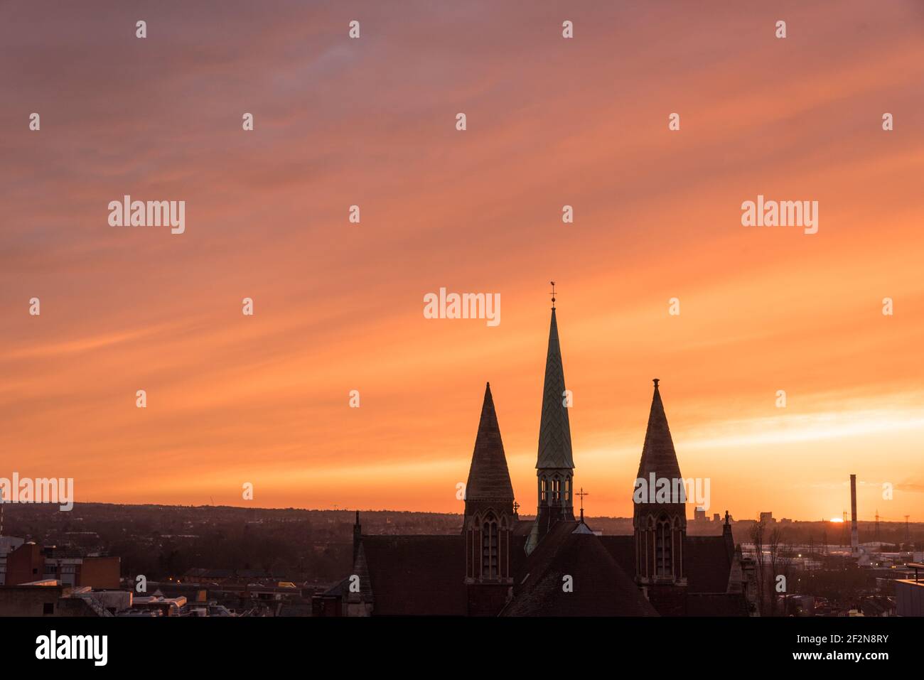 Tramonto di Croydon Foto Stock Tramonto di Croydon Foto Stock