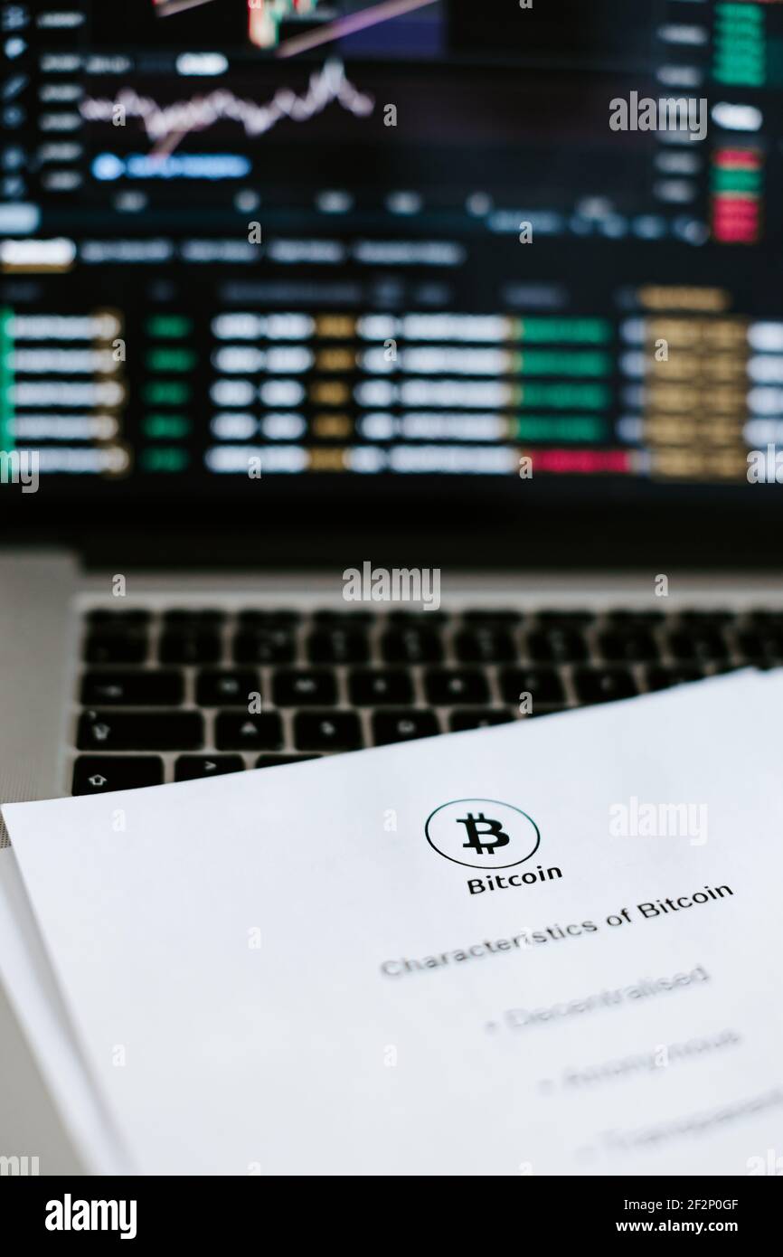 bitcoin crypto valuta investendo vantaggi elenco Foto Stock