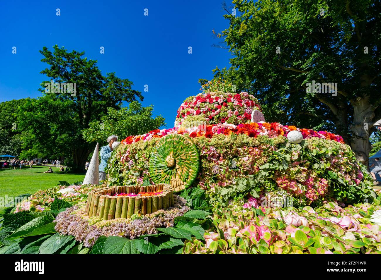 Helsingborg, 27 AGOSTO 2016 - Speciale bouquet di fiori a Sofiero Slottsrestaurang, Svezia Foto Stock