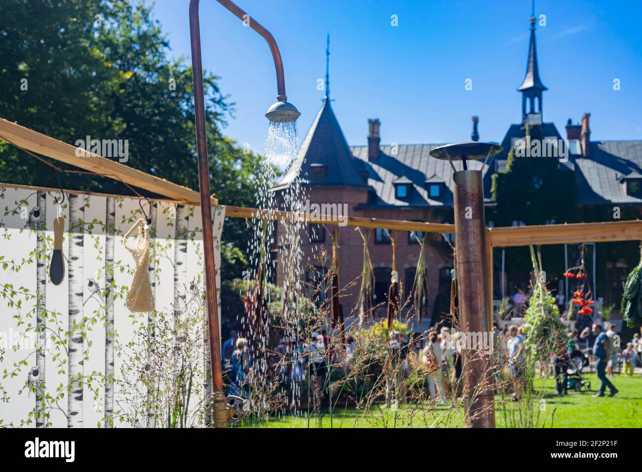 Helsingborg, 27 AGOSTO 2016 - Speciale bouquet di fiori a Sofiero Slottsrestaurang, Svezia Foto Stock