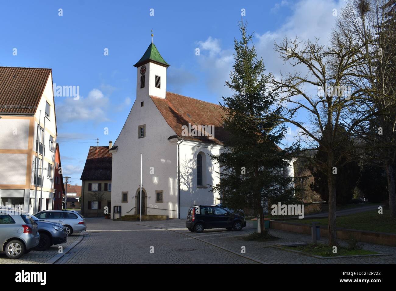 Obernau - Rottenburg am Neckar, Baden-Württtmberg, Germania. Parrocchia cattolica di San Pietro e Paolo. Foto Stock