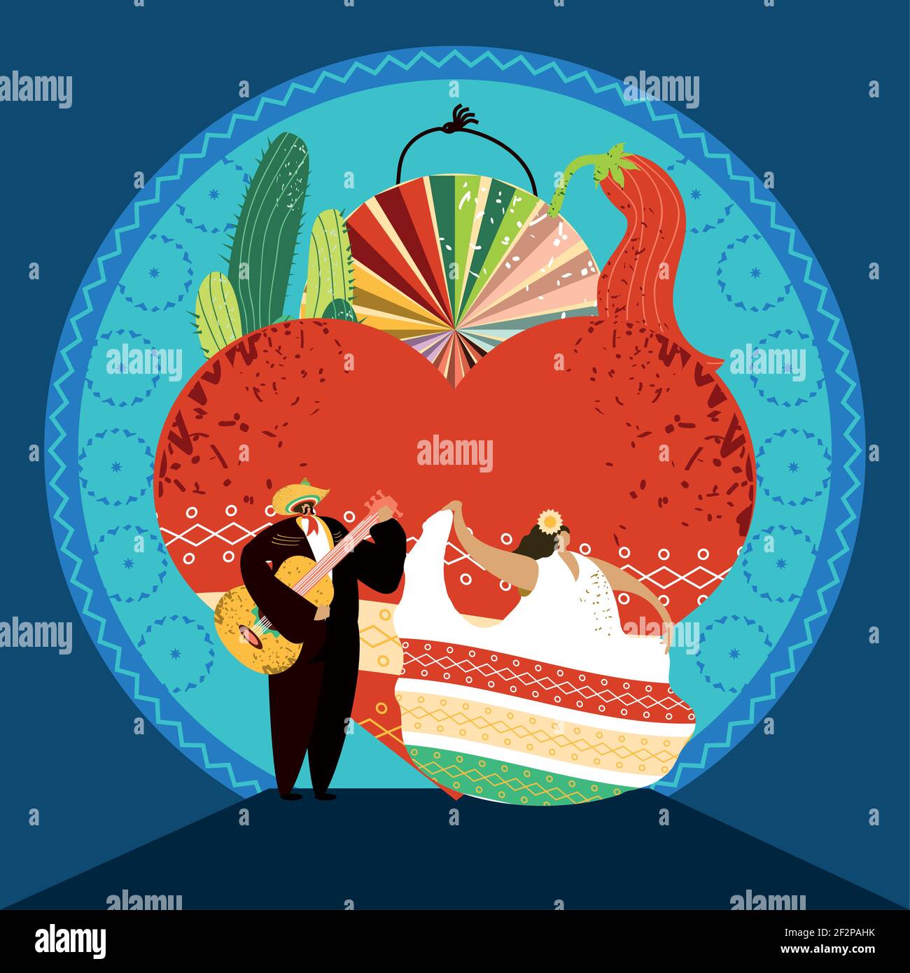 Danza popolare messicana Immagini Vettoriali Stock - Alamy