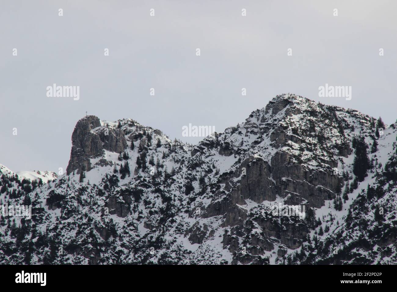 Winterstimmung bei Mittenwald, Deutschland, Bayern, Oberbayern, Isartal, Foto Stock